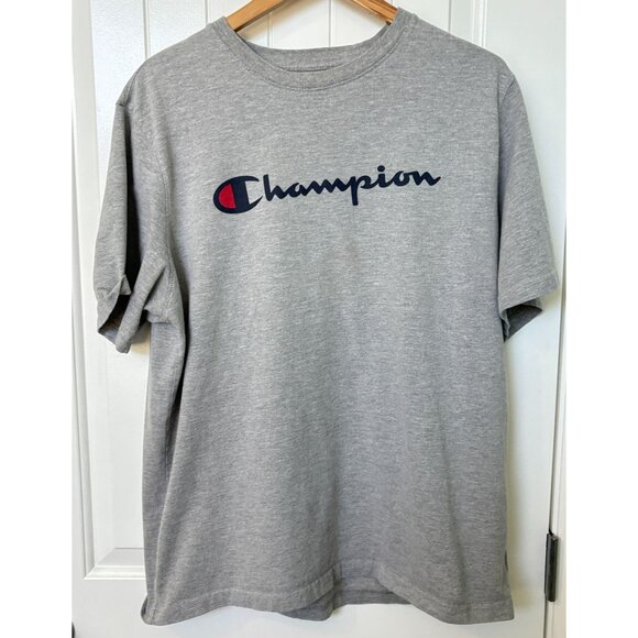 Champion Logo Script T-Shirt Mens Size 2XL Short Sleeve Athleticwear - Picture 9 of 9